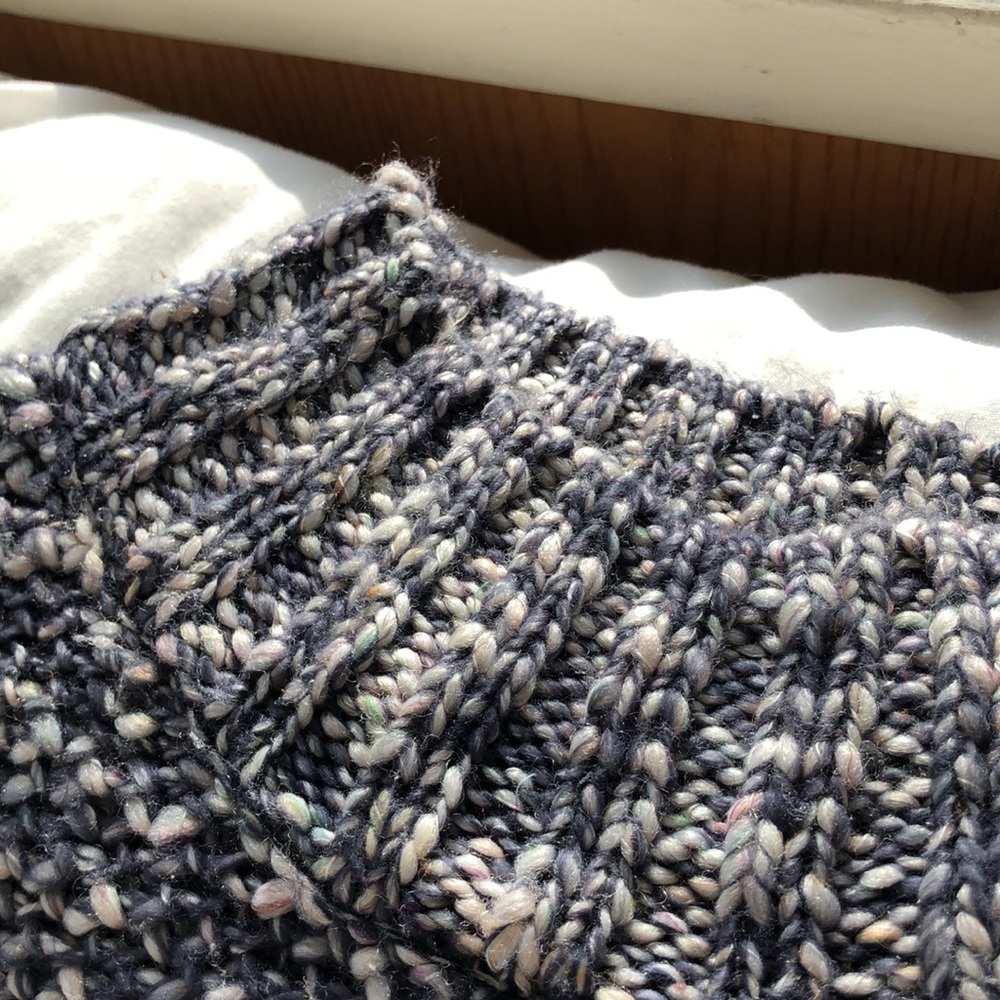 FOREVER 21 CONTEMPORARY BLUE & WHITE KNIT TURTLENECK Sweater Small /Peti… - Picture 12 of 16